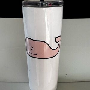 Vineyard Vines Pink Whale Tumbler